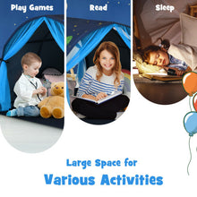 Load image into Gallery viewer, Kids Galaxy Starry Sky Dream Portable Play Tent with Double Net Curtain-Blue
