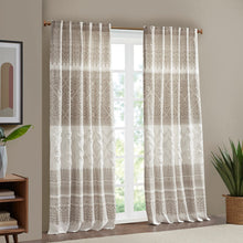 Load image into Gallery viewer, Mila Cotton Printed Window Panel With Chenille Detail And Lining II40-1183 By Olliix