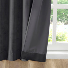 Load image into Gallery viewer, Colt Room Darkening Poly Velvet Rod Pocket/Back Tab Window Panel Pair 5DS40-0227 By Olliix