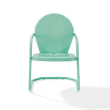 Load image into Gallery viewer, Griffith Outdoor Metal Armchair Aqua Gloss