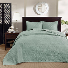 Load image into Gallery viewer, Olliix Quebec 100% Polyester Solid Reversible Bedspread Set By Madison Park MP13-6444
