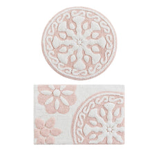 Load image into Gallery viewer, Madison Park Casablanca 100% Cotton Medallion Tufted Rug - 25"R - Blush MP72-4433 By Olliix