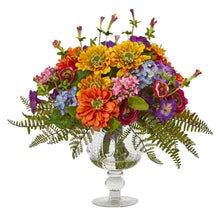Load image into Gallery viewer, Mixed Flowers Artificial Arrangement in Royal Vase