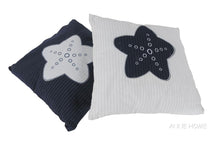 Load image into Gallery viewer, Anne Home - White Pillow Blue Star