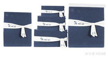 Load image into Gallery viewer, Anne Home - Set of 5 Blue Fabric Basket With Bow Decoration