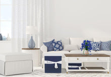 Load image into Gallery viewer, Anne Home - Set of 5 Blue Fabric Basket With Bow Decoration