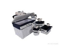 Load image into Gallery viewer, Anne Home - Set of 5 Rectangular Willow Baskets Bear Design