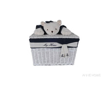 Load image into Gallery viewer, Anne Home - Set of 5 Rectangular Willow Baskets Bear Design