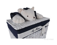 Load image into Gallery viewer, Anne Home - Set of 5 Rectangular Willow Baskets Bear Design