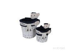 Load image into Gallery viewer, Anne Home - Set of 5 Rectangular Willow Baskets Bear Design