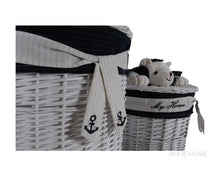 Load image into Gallery viewer, Anne Home - Set of 4 Oval Willow Baskets With Bear Design