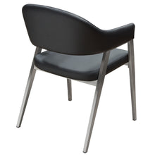 Load image into Gallery viewer, Adele Set of Two Dining/Accent Chairs in Black Leatherette w/ Brushed Stainless Steel Leg by Diamond Sofa