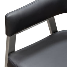 Load image into Gallery viewer, Adele Set of Two Dining/Accent Chairs in Black Leatherette w/ Brushed Stainless Steel Leg by Diamond Sofa