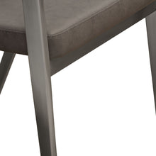 Load image into Gallery viewer, Adele Set of Two Dining/Accent Chairs in Grey Leatherette w/ Brushed Stainless Steel Leg by Diamond Sofa