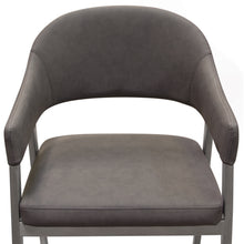 Load image into Gallery viewer, Adele Set of Two Counter Height Chairs in Grey Leatherette w/ Brushed Stainless Steel Leg by Diamond Sofa