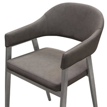 Load image into Gallery viewer, Adele Set of Two Counter Height Chairs in Grey Leatherette w/ Brushed Stainless Steel Leg by Diamond Sofa