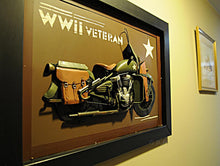 Load image into Gallery viewer, Vintage WWII Motorcycle 3D Painting