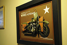 Load image into Gallery viewer, Vintage WWII Motorcycle 3D Painting
