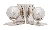 Load image into Gallery viewer, Alum Globe Bookend Set Of Two