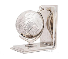 Load image into Gallery viewer, Alum Globe Bookend Set Of Two