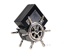 Load image into Gallery viewer, Alum/ Wood Coaster S/6 On Ship Wheel