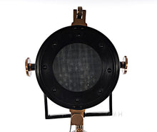 Load image into Gallery viewer, Alum/Steel Spot Light Wood Stand Textured Glass