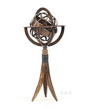Load image into Gallery viewer, Brass Armillary On Horn Stand
