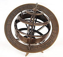 Load image into Gallery viewer, Brass Armillary On Horn Stand