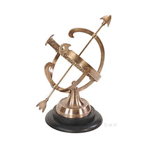 Load image into Gallery viewer, Brass Armillary On Wooden Base