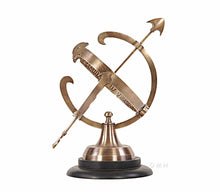 Load image into Gallery viewer, Brass Armillary On Wooden Base
