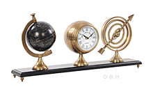 Load image into Gallery viewer, Armillery/Clock & Globe On Wood Base