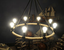 Load image into Gallery viewer, Rope Pendant Lamp - 8 Bulbs