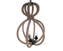 Load image into Gallery viewer, Rope Pendant Lamp - 3 Bulbs