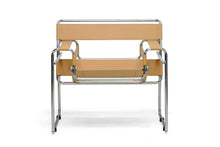 Load image into Gallery viewer, Baxton Studio Jericho Tan Leather Mid-Century Modern Accent Chair
