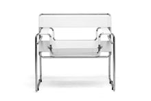Load image into Gallery viewer, Baxton Studio Jericho Cream Leather Mid-Century Modern Accent Chair