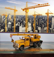 Load image into Gallery viewer, Metal Handmade Tin Crane Truck Model
