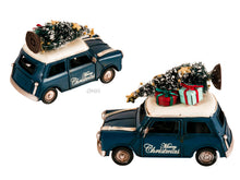Load image into Gallery viewer, Handmade 1960s Mini Cooper Christmas Car Model Set of 2