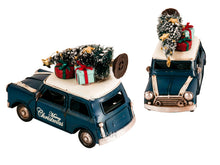Load image into Gallery viewer, Handmade 1960s Mini Cooper Christmas Car Model Set of 2