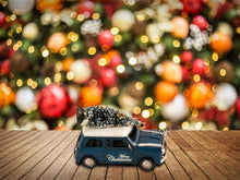 Load image into Gallery viewer, Handmade 1960s Mini Cooper Christmas Car Model Set of 2