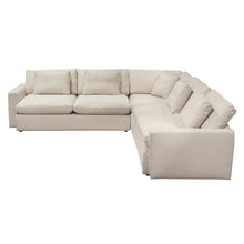 Load image into Gallery viewer, Arcadia 3PC Corner Sectional w/ Feather Down Seating in Cream Fabric by Diamond Sofa
