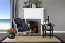 Load image into Gallery viewer, Baxton Studio Charlemagne Traditional French Black and Grey Striped Accent Chair