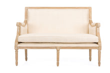 Load image into Gallery viewer, Baxton Studio Chavanon Wood & Light Beige Linen Traditional French Loveseat