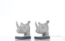 Load image into Gallery viewer, Anne Home - Rhino Head Bookend - Set of 2