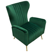 Load image into Gallery viewer, Ava Chair in Emerald Green Velvet w/ Gold Leg by Diamond Sofa