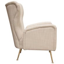 Load image into Gallery viewer, Ava Chair in Sand Linen Fabric w/ Gold Leg by Diamond Sofa
