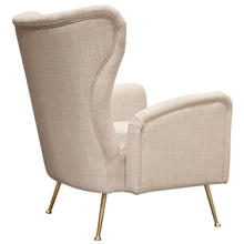 Load image into Gallery viewer, Ava Chair in Sand Linen Fabric w/ Gold Leg by Diamond Sofa
