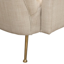 Load image into Gallery viewer, Ava Chair in Sand Linen Fabric w/ Gold Leg by Diamond Sofa