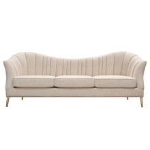 Load image into Gallery viewer, Ava Sofa in Sand Linen Fabric w/ Gold Leg by Diamond Sofa