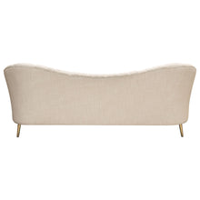 Load image into Gallery viewer, Ava Sofa in Sand Linen Fabric w/ Gold Leg by Diamond Sofa