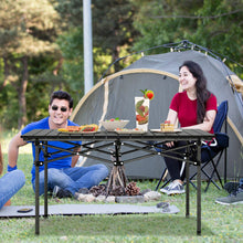 Load image into Gallery viewer, Aluminum Camping Table for 4-6 People with Carry Bag-Black